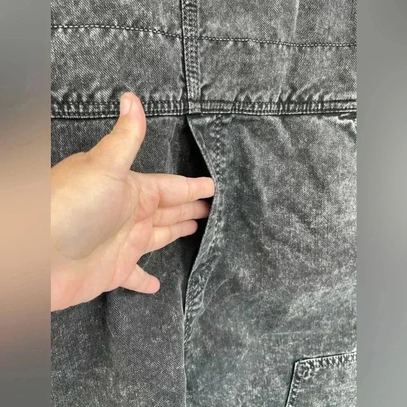 Carhartt Work In Progress acid Black Bib Double Knee Overalls large - Picture 11 of 16